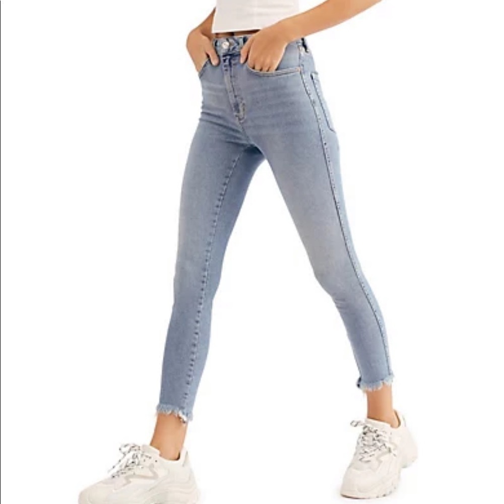Free People Raw High‎ Rise Jeggings in Indigo Size 27